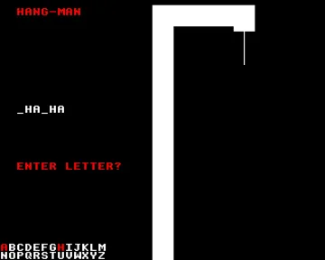 Hangman (19xx)(Forrest, Paul)[HANGMAN] screen shot game playing